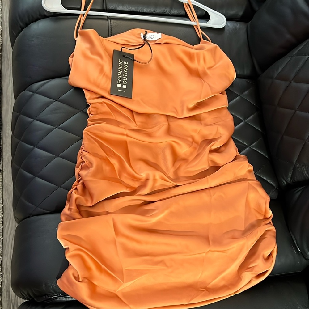 Beautiful light satin dress. Brand new, UK size 8 (US S/M)